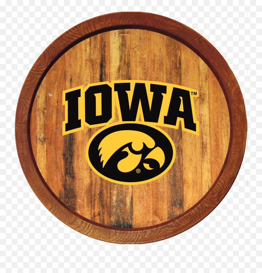 Iowa Hawkeyes 20 Barrel Team Logo Wall Sign - Tigerhawkcolor Clipart University Of Iowa Logo Emoji,Team Logo