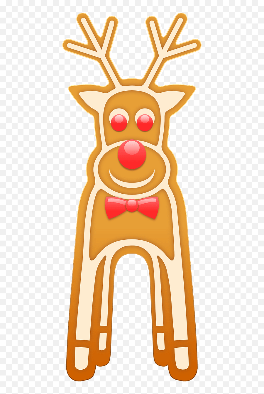 Gingerbread Reindeer Clipart Free Download Transparent Png Emoji,Reindeer Clipart Free
