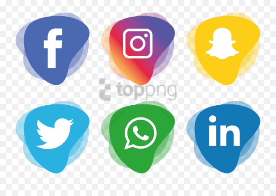 Social Media Icons Set Social Media - Social Media Icons Png Emoji,Social Media Logos
