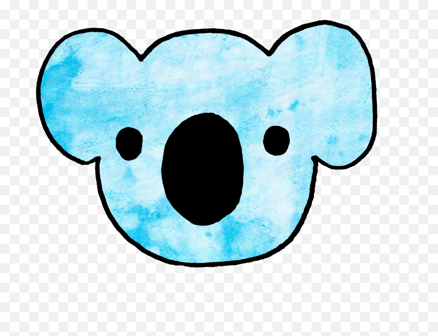 Blue Watercolor Koala Clipart - Full Size Clipart 795965 Blue Cartoon Koala Emoji,Koala Clipart