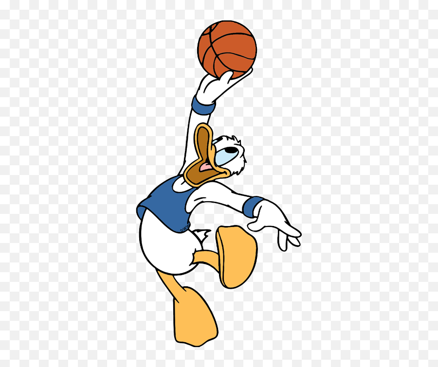 Download Hd Donald Duck Clipart Basketball - Donald Duck Emoji,Clipart Of Basketball