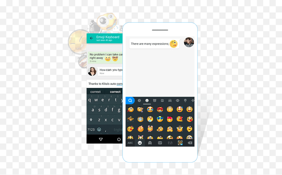 Kika Android Keyboard App - Free Keyboard Themes Emoji,Iphone Emoji Transparent