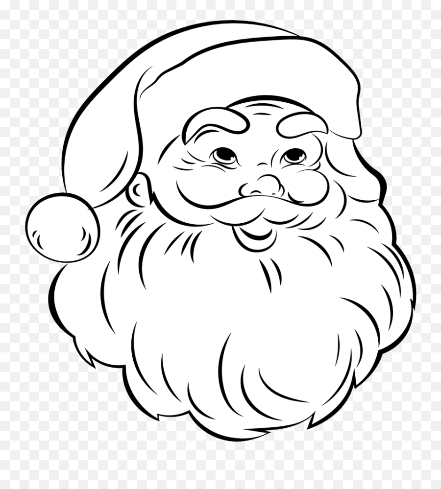 Free U0026 Cute Santa Clipart Black And White - Tulamama Santa Claus Emoji,Santa Clipart