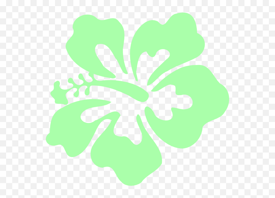 Hibiscus Flower Clipart Free Transparent Cartoon - Jingfm Flower Mint Green Clip Art Emoji,Hawaiian Flower Clipart