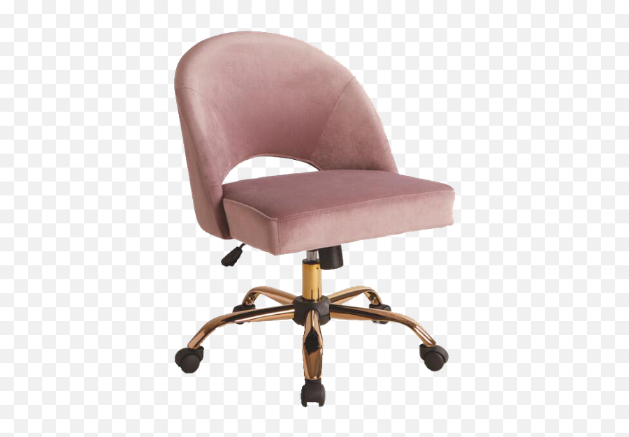 Mauve Velvet Cosmo Upholstered Office - White Office Chair Emoji,Chair Transparent