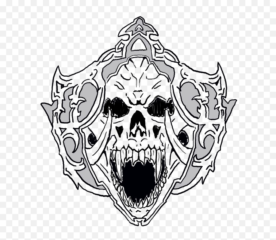 Skull Tattoo Transparent Background Png Png Arts - Transparent Back Tattoo Png Emoji,Skull Transparent Background