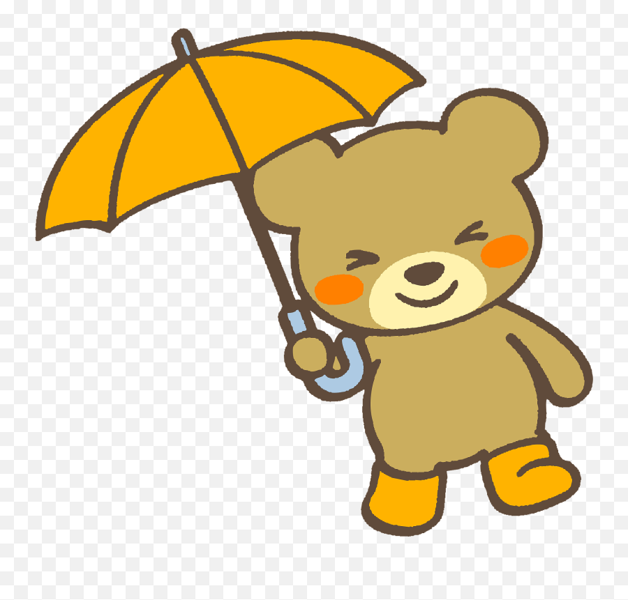 Cute Bear With Umbrella Clipart - Cute Clipart Emoji,Cute Clipart