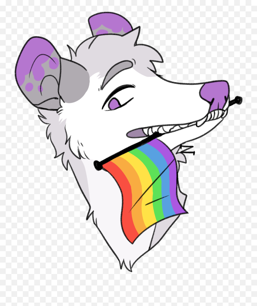 Opossums Can Be Gay Zachriel - Canine Tooth Emoji,Opossum Clipart