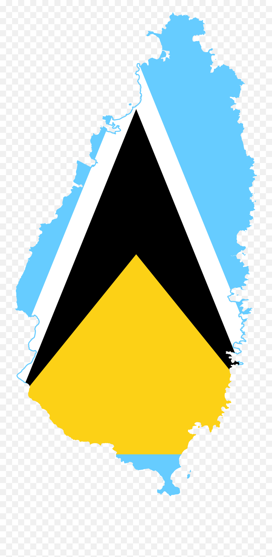 Flag Map Of Saint Lucia - Lucoa Png Emoji,Lucoa Png