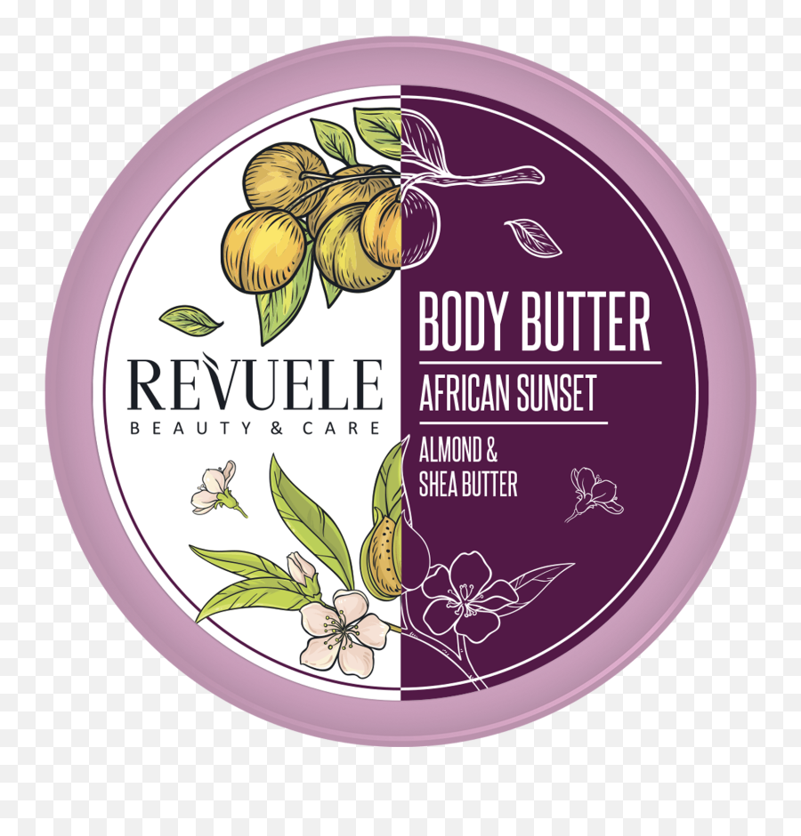 Revuele Body Butter Almond U0026 Shea African Sunset Revuele Emoji,Shea Transparent