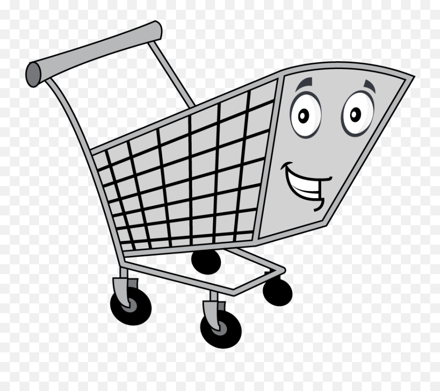 Download Shopping Cart Location - Happy Shopping Cart Cartoon Emoji,Shopping Cart Png