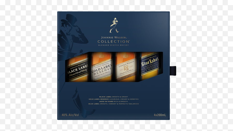 Johnnie Walker Collection 200ml Gift 4 Pack - Kit Johnnie Walker Collection Emoji,Johnnie Walker Logo