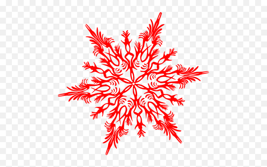 Red Snowflake 41 Icon - Royal Blue Snowflake Emoji,Snowflakes Transparent