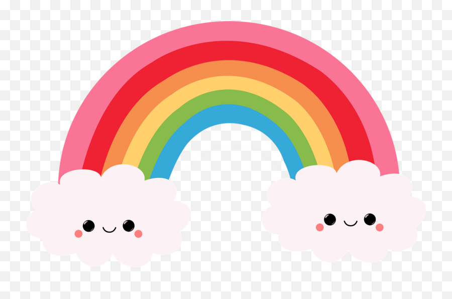 Free Cute Rainbow Png Download Free - Kawaii Rainbow Emoji,Rainbow Clipart
