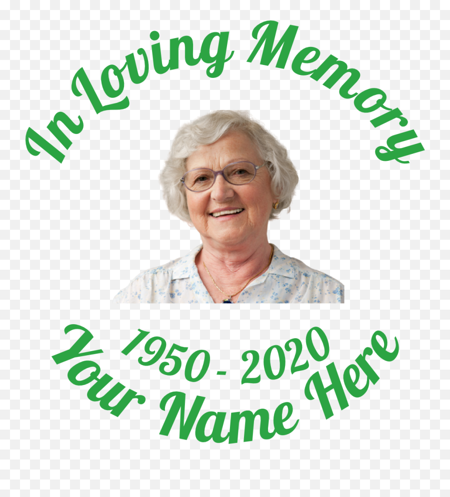 In Loving Memory Car Sticker With - Senior Citizen Emoji,In Loving Memory Clipart