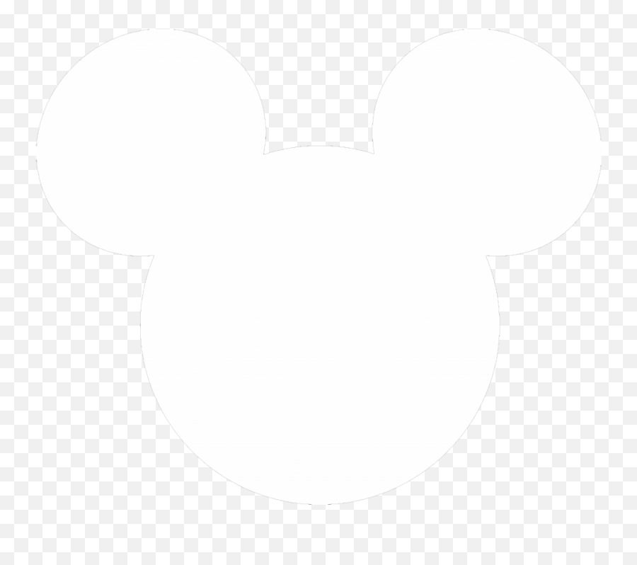 Mickey Mouse White Silhouette Clipart - Transparent Mickey Silhouette Png Emoji,Mickey Mouse Black And White Clipart