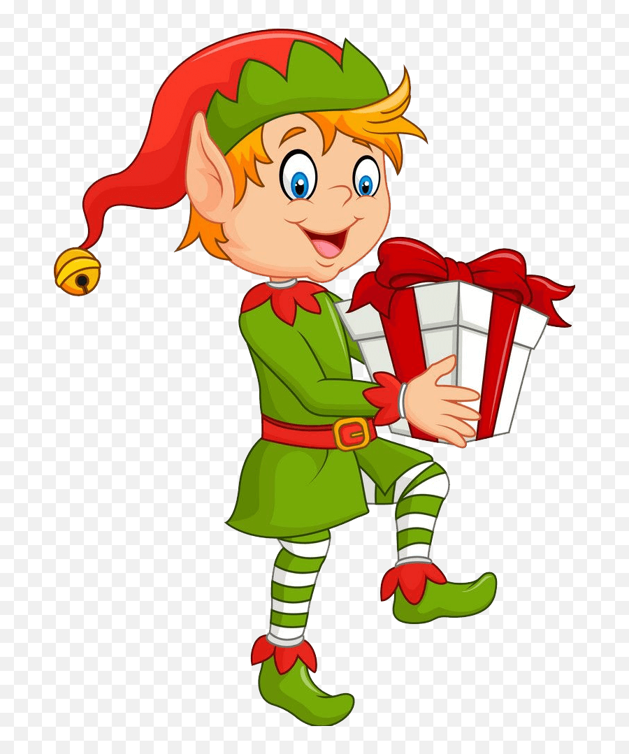 Happy Christmas Elf Transparent - Elves Clipart Emoji,Elf Clipart