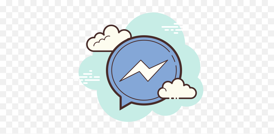 Free Flat Facebook Messenger Icon Of Cloud Available For Emoji,Facebook Icon Logo