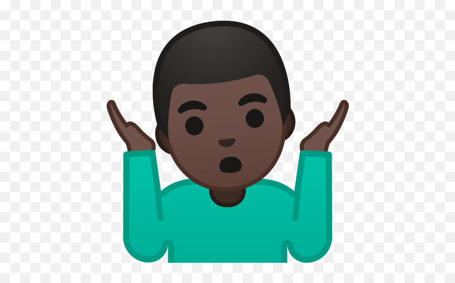 U200d Man Shrugging Dark Skin Tone Emoji,Shh Emoji Png