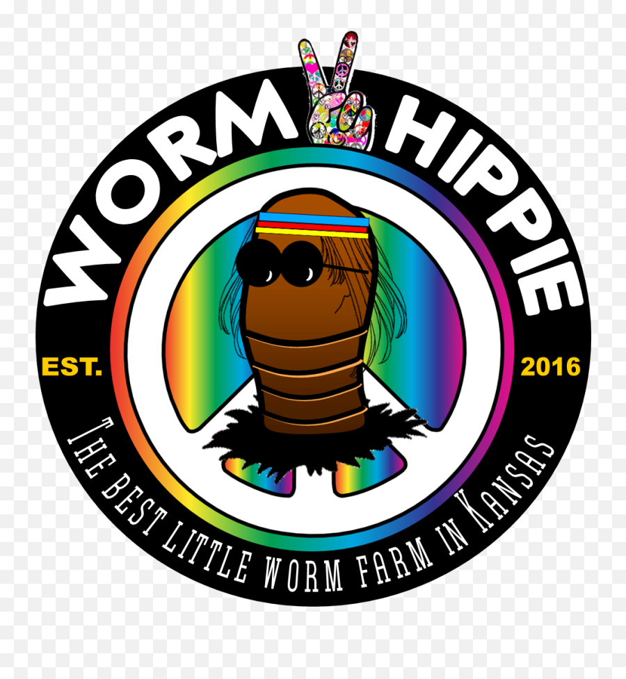 Worm Hippie Worm Farm - Urban Worm Company Emoji,Hippy Logo