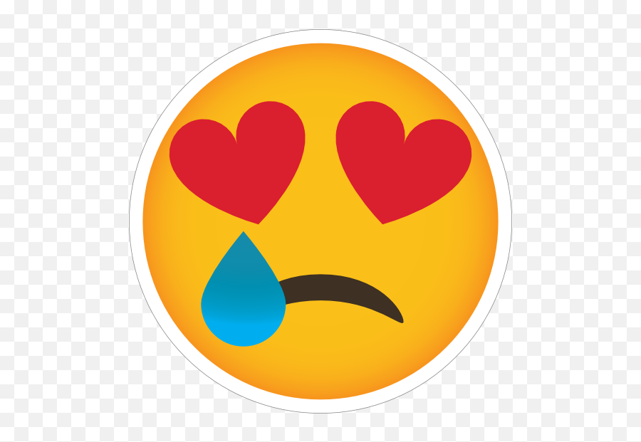 Phone Emoji Sticker Heart Eyes Heartbroken - Pacific Islands Club Guam,Heart Eyes Emoji Png