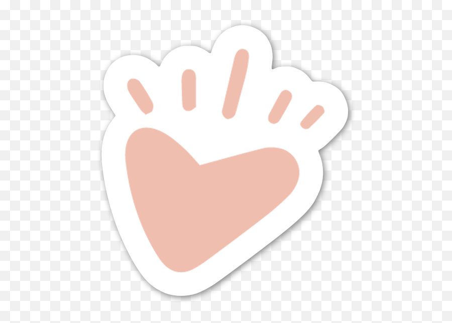 Die Cut Hand Drawn Heart Sticker U2013 Stickerapp Shop - Girly Emoji,Hand Drawn Heart Png