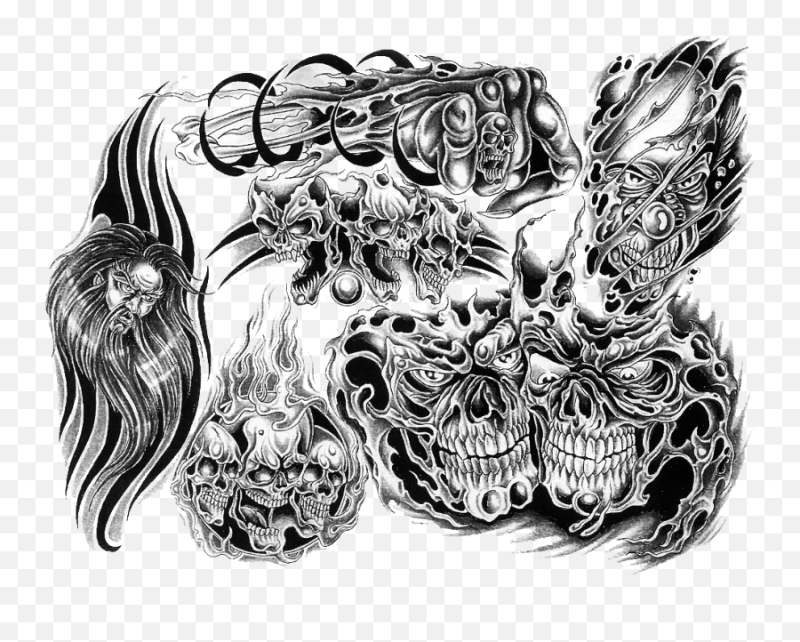 Tattoo Design Transparent Background Dragon Tattoo Emoji,Skull Transparent Background