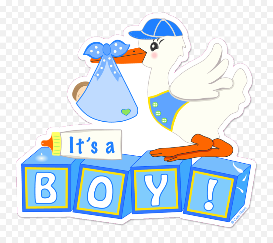 Baby Boy Stork Transparent Png - Baby It A Boy Emoji,Stork Clipart