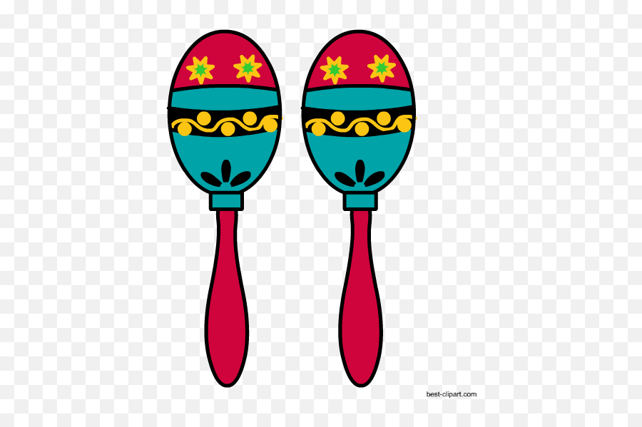 Download Free Mexican Clip Art Images - Mexican Photo Booth Props Free Emoji,Maracas Clipart