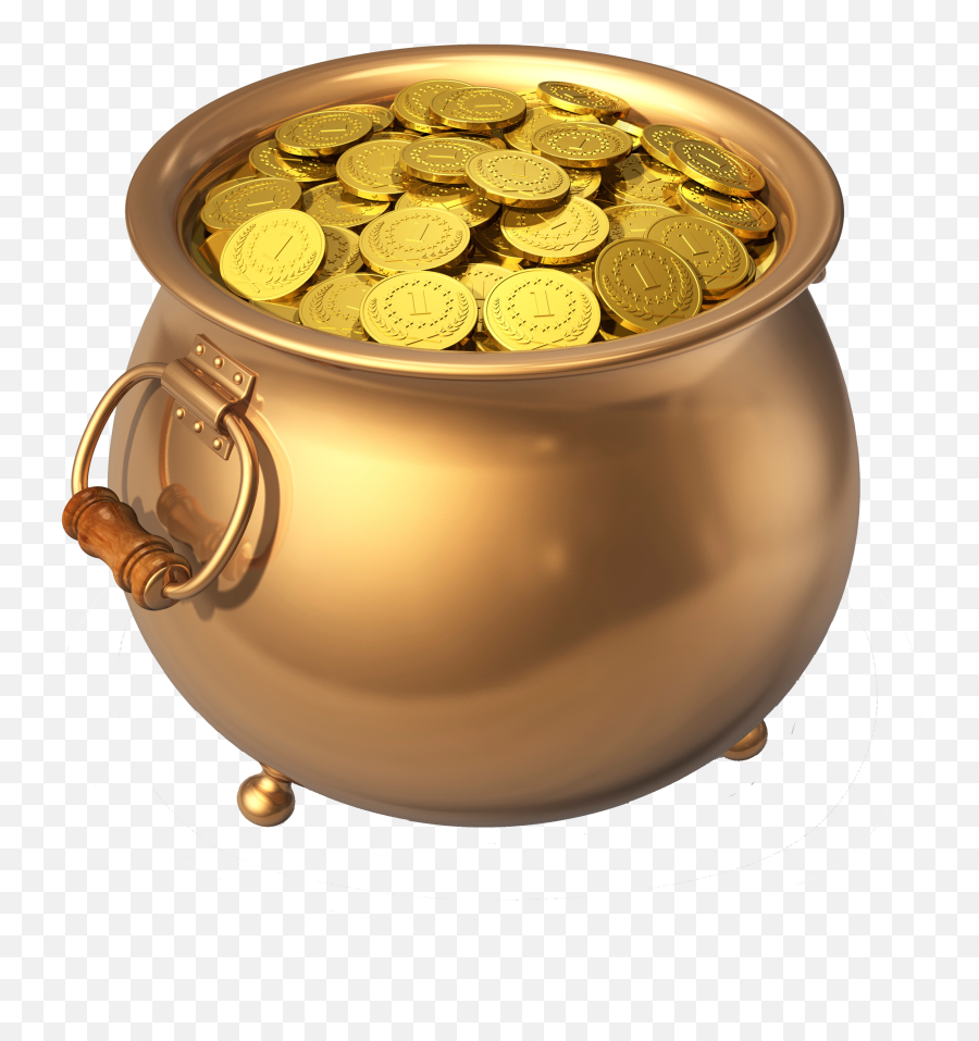 Sm Pot Of Gold Transparent Png Image - Gold Coin Pot Png Emoji,Pot Of Gold Png