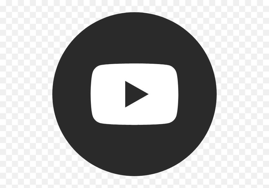 Round Black Youtube Graphic - Youtube Icon Grey Round Emoji,Youtube Logos