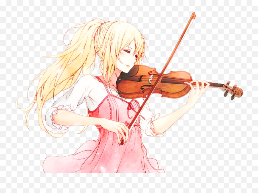 Kaori Miyazono Png - Kaori Kaorimiyazono Anime Animegirl Your Lie In April Kaori With Violin Emoji,Violin Transparent Background