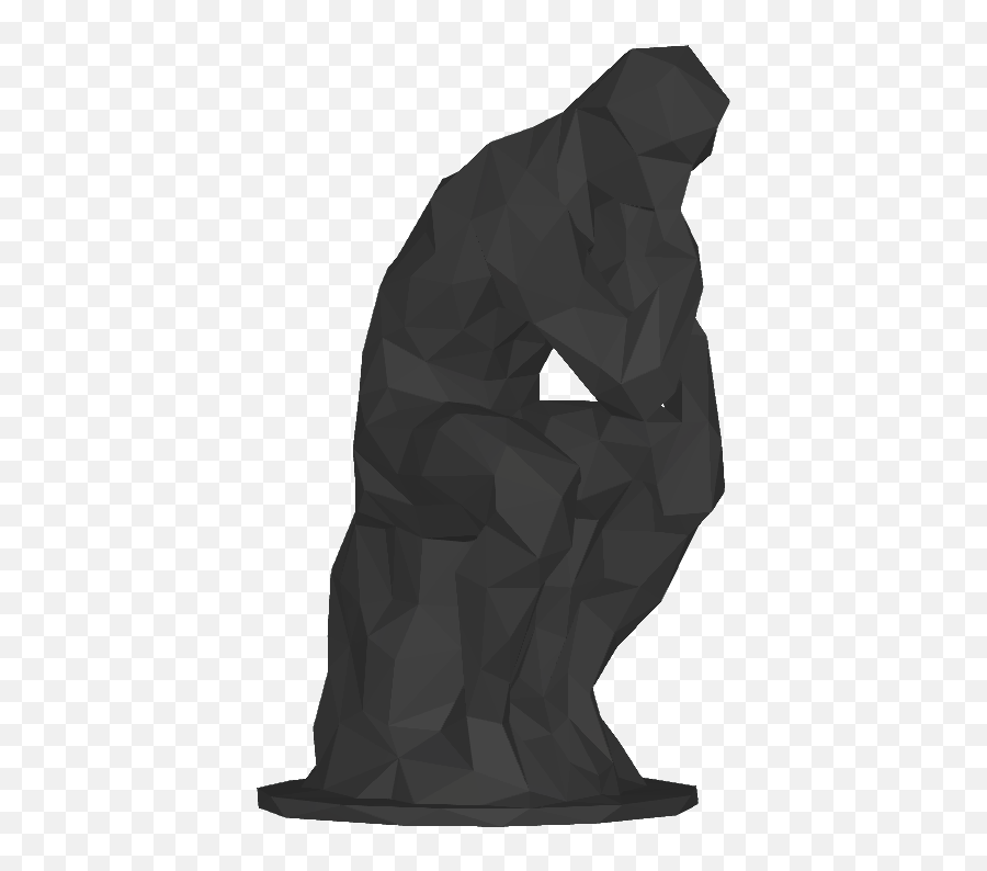 Low Poly Crafts - Fictional Character Emoji,The Thinker Png