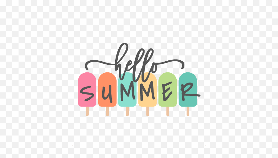Hello Summer Title Scrapbook Title Svg - Clipart Hello Summer Sign Emoji,Hello Summer Clipart