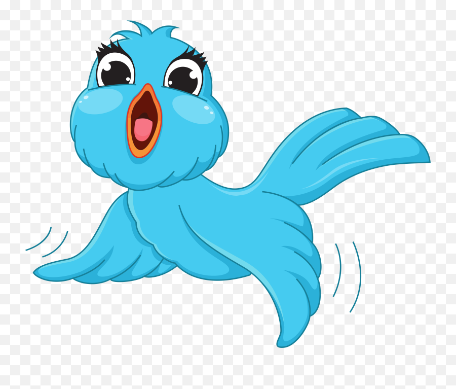 Tweety Bird Png - Blue Cartoon Transparent Background Emoji,Singing Clipart