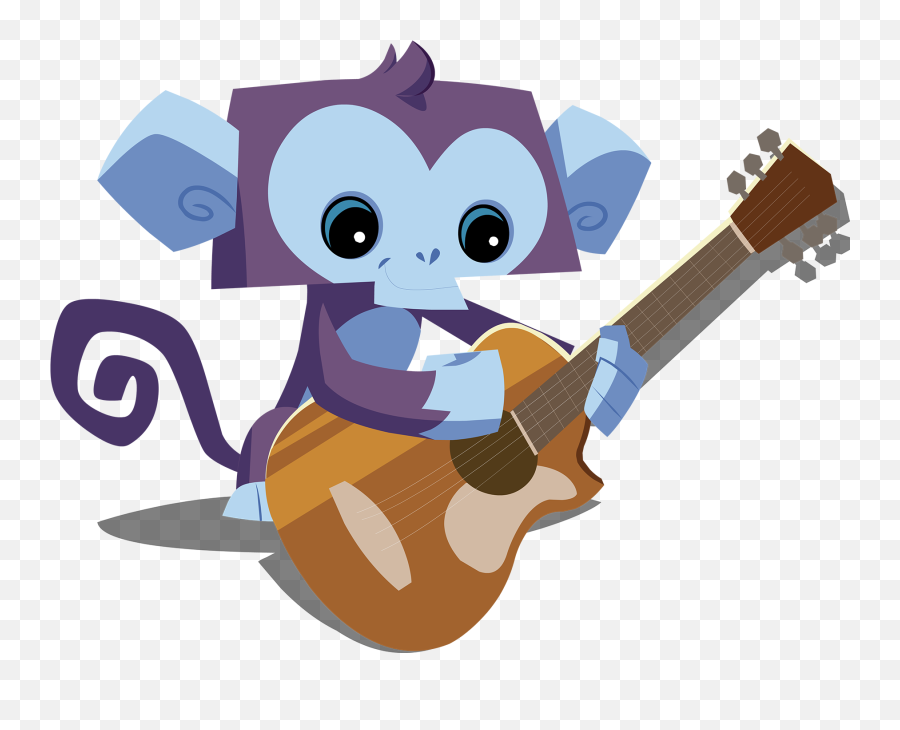 Download Hd Monkey With Guitar - Animal Jam Monkey Emoji,Transparent Animal Jam