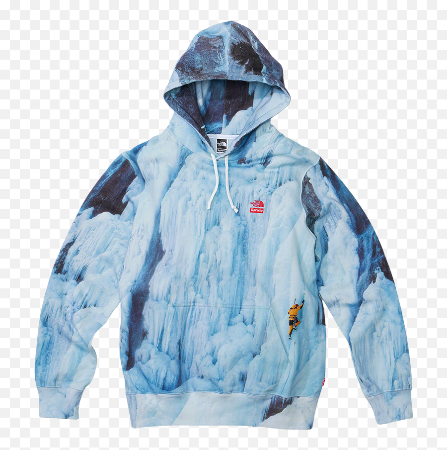 Ice Climb Hooded Sweatshirt - Supreme North Face Ice Climb Hoodie Emoji,The North Face Logo
