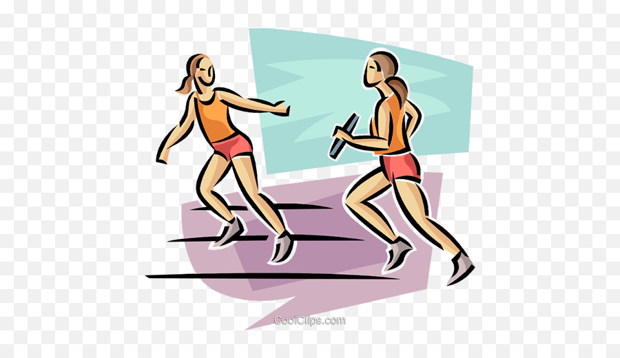 Relay Runners Royalty Free Vector Clip Art Illustration Emoji,Athlete Clipart