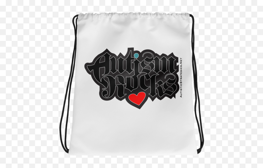 Autism Rocks Black Logo Drawstring Bag Sold By Autistic Emoji,Storenvy Logo