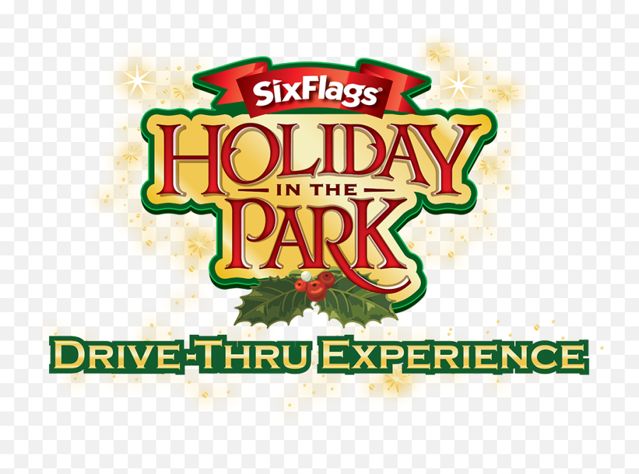 Six Flags Great America Announces Holiday In The Park Drive Emoji,Six Flags Over Texas Logo