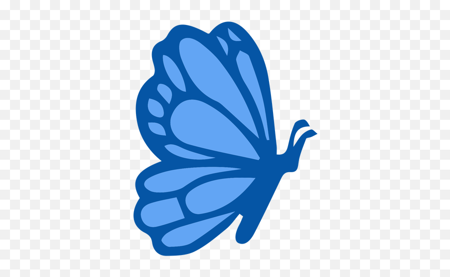 Blue Butterfly Side Flat - Transparent Png U0026 Svg Vector File Borboleta Azul Em Desenho Png Emoji,Butterfly Transparent Background