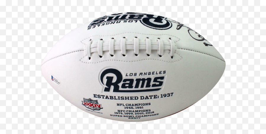 Eric Dickerson Los Angeles Rams Signed Los Angeles Rams Logo Football With Hof Split Bas Coa St Louis - St Louis Rams Emoji,Rams Logo