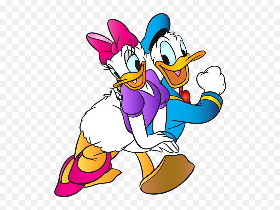 Donald And Daisy Transparent Png - Donald Duck Et Daisy Emoji,Daisy Png