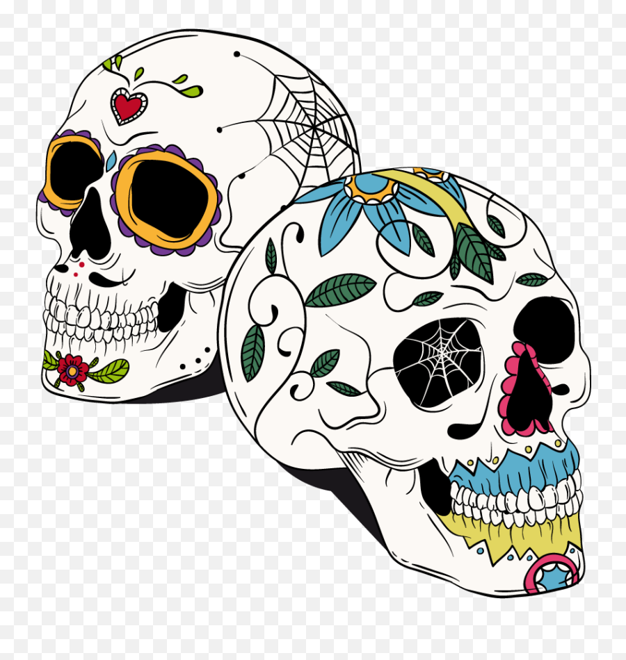 Download Tattoo Skull La Calavera Catrina Vector Human - Calavera Catrina Png Emoji,Human Clipart