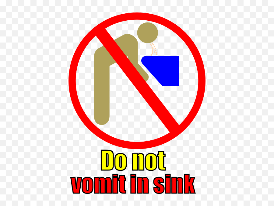 Do Not Vomit In Sink Clip Art At Clkercom - Vector Clip Art Givskud Zoo Emoji,Sink Clipart