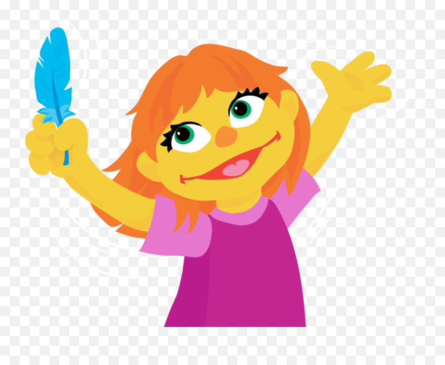 Sesame Streetu0027 Introduces A New Muppet Character With Autism - Julia Sesame Street Clipart Emoji,Sesame Workshop Logo