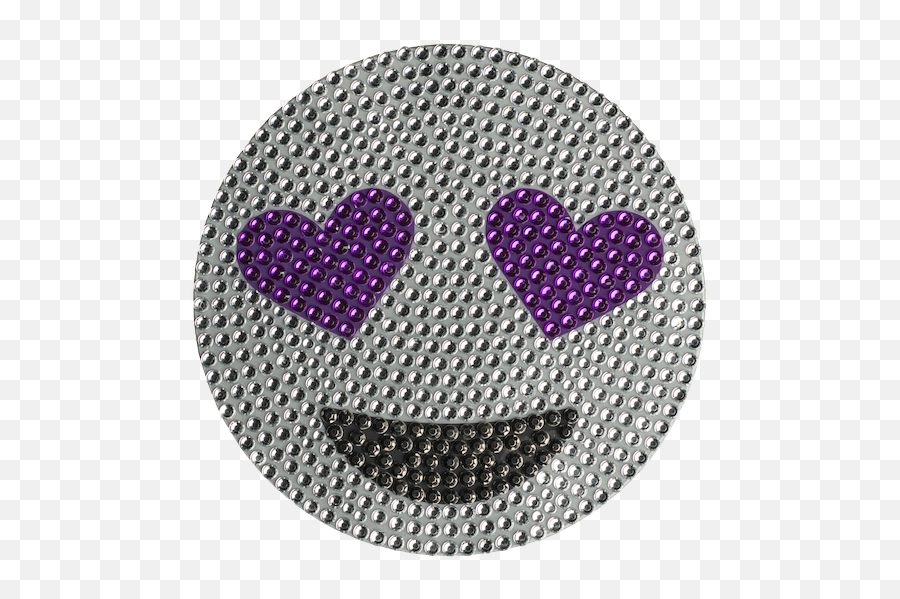 5 Inch Purple Heart Eye Emoji - Power Baseball,Heart Eyes Emoji Png