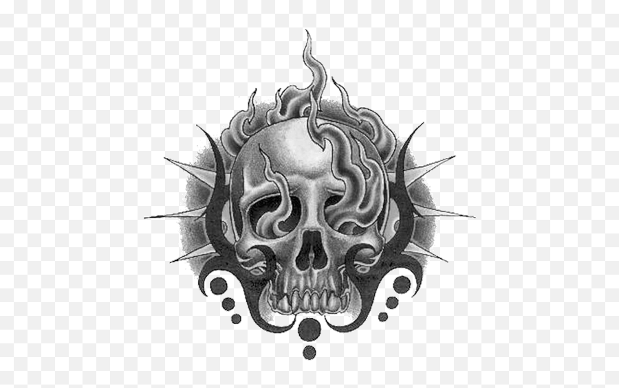Download Skull Tattoo Free Png Image Hq Png Image In - Skull Tattoo Png Emoji,Skull Transparent Background
