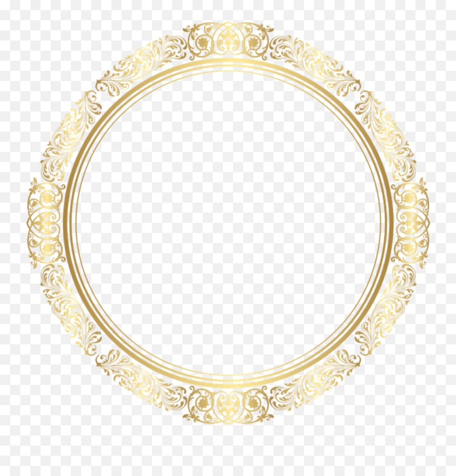 Gold Circle Design Png Transparent Png - Round Border Png Emoji,Circle Design Png