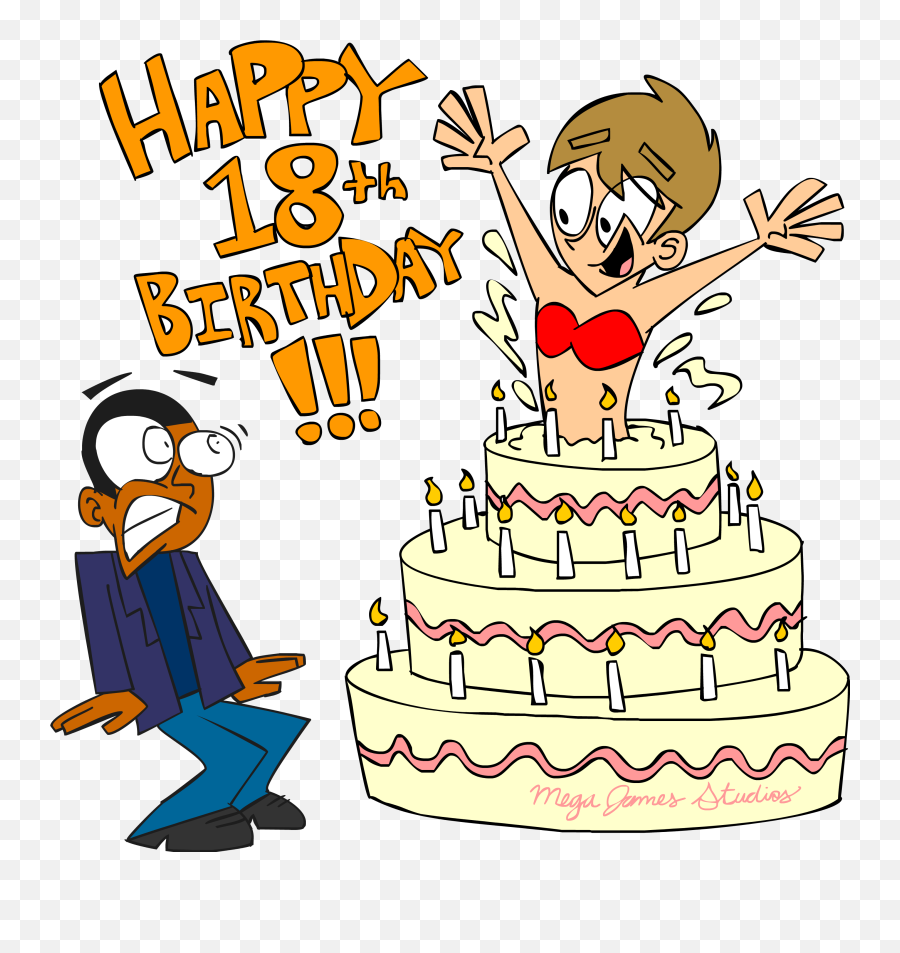 Library Of Happy 18th Birthday Cake Banner Download Png - Happy 18 Birthday Man Emoji,Birthday Cake Clipart